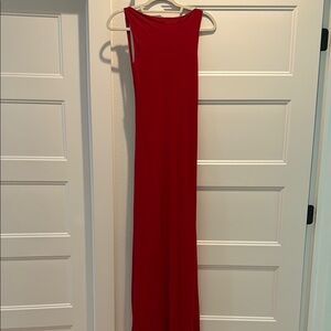 Ralph Lauren Red Halter Backless Gown